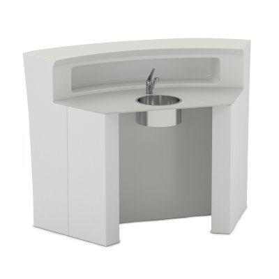 Bancone Hangar60 perla (PRL) con kit lavamani bianco - interno