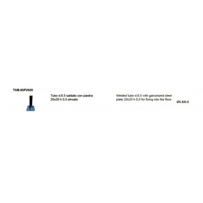 tubo in acciaio zincato cm 6,5 - TUB.65P2020 - (L)