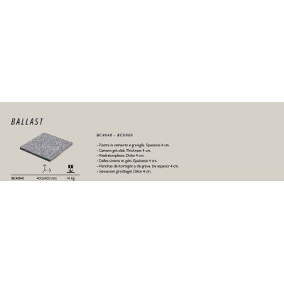 accessori: piastra in ghiaino lavato da cm 40 x 40 x 4