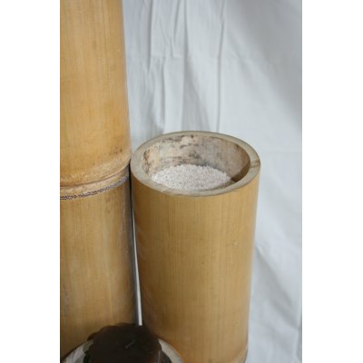 porta candele bambù naturale particolare (M)