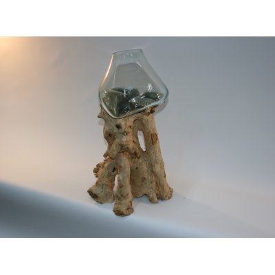 vaso Industrial con base legno grande