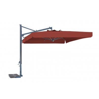 ombrellone retrattile Galileo Dark con tessuto bordeaux T3 con pendente