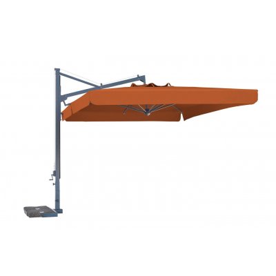 ombrellone retrattile Galileo Dark con tessuto terracotta T2 con pendente