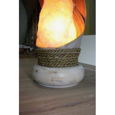 lampada di sale Incrocio decapata bianca codice SAL030