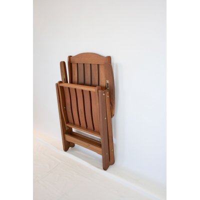 sedia reclinabile in legno di meranti - richiusa