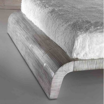 particolare letto Wave colore grey