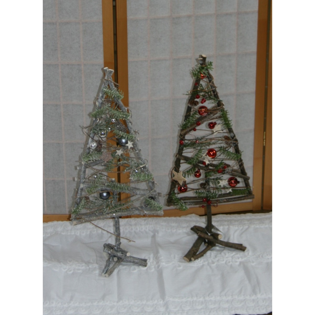 albero di Natale colore grigio e moka